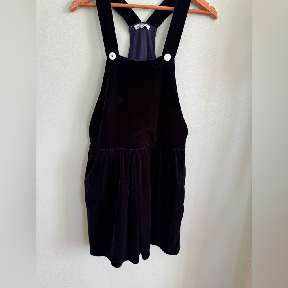 NAF NAF Dark Blue Velvet Straps